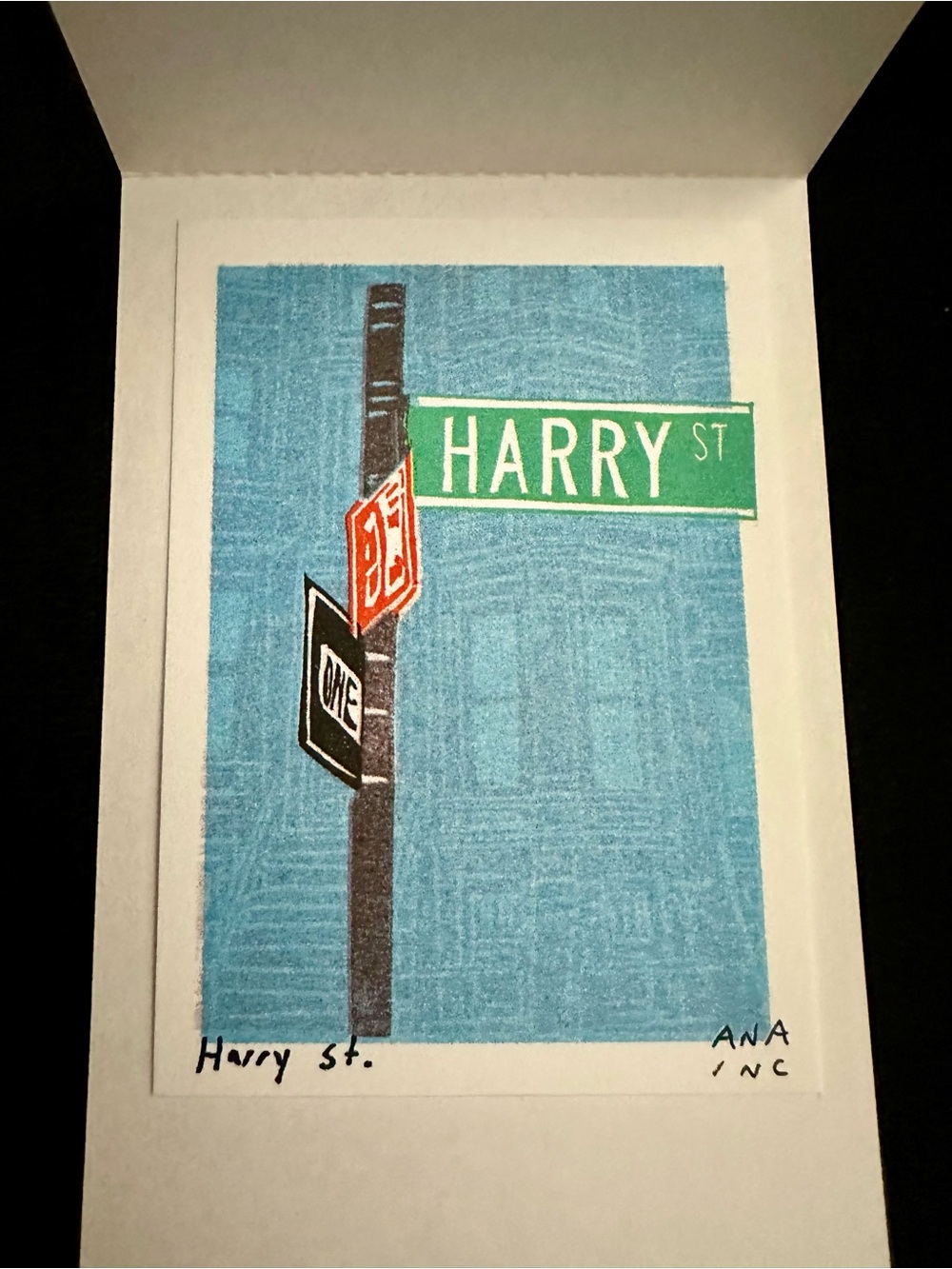 HARRY STYLES HARRY ST Ana Inciardi Mini Print - rare nyc pop up print